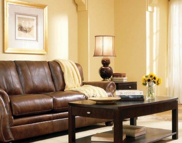 σαλόνι παλέτα χρωμάτων παλέτα κίτρινο δερμάτινο καναπέ