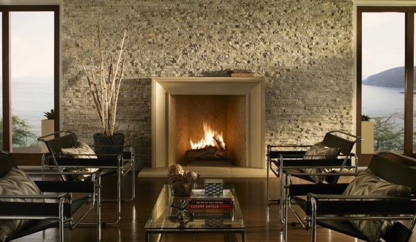 living room Natural stone wall in the living room natural stone wall ideas warm