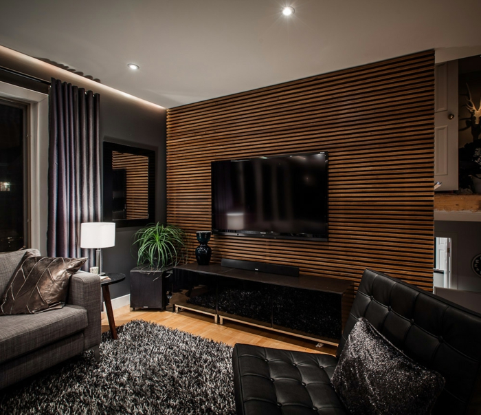 woonkamer meubels ideeën mannelijke look plant elegant tapijt