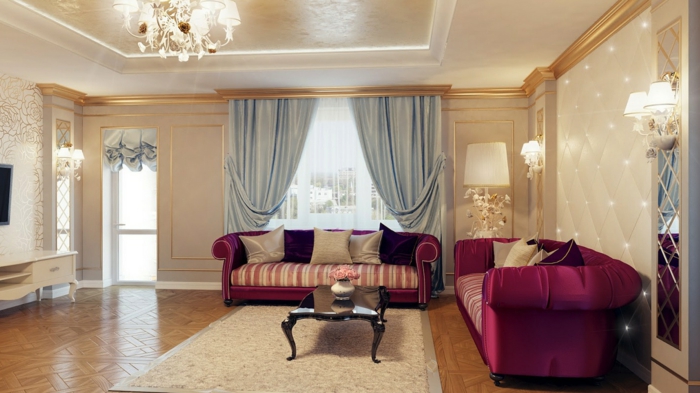 stue møbler møblerede luksuriøse gardiner god belysning