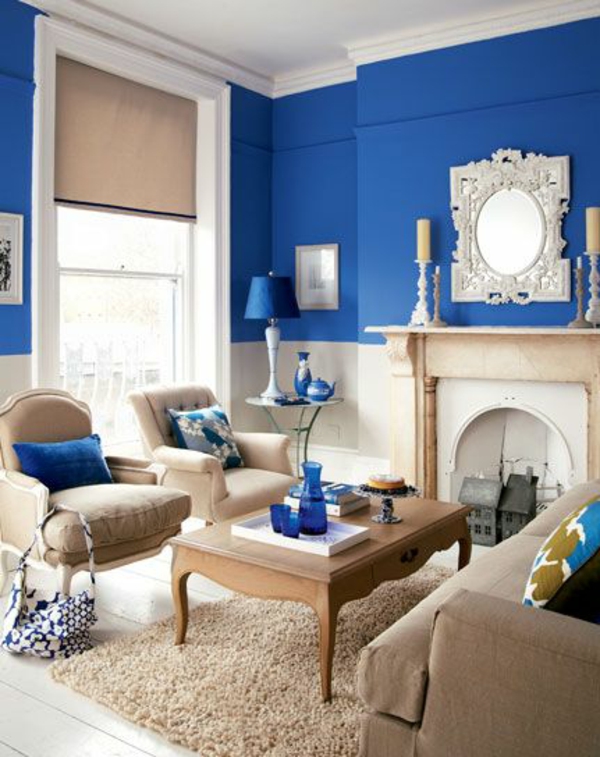 חדר רעיונות עשיר נייטרלי רהיטים כחולים
